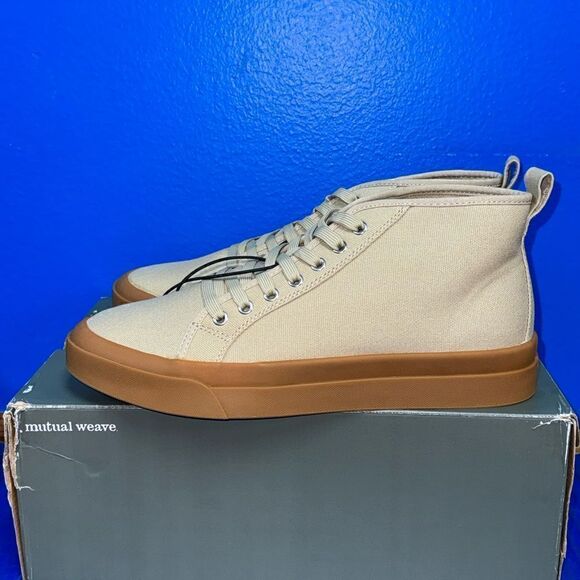 Size 11- Men’s Mutual Weave Casual Athletic Lace Up Freelon Tan Boot Shoes NEW - Picture 2 of 8